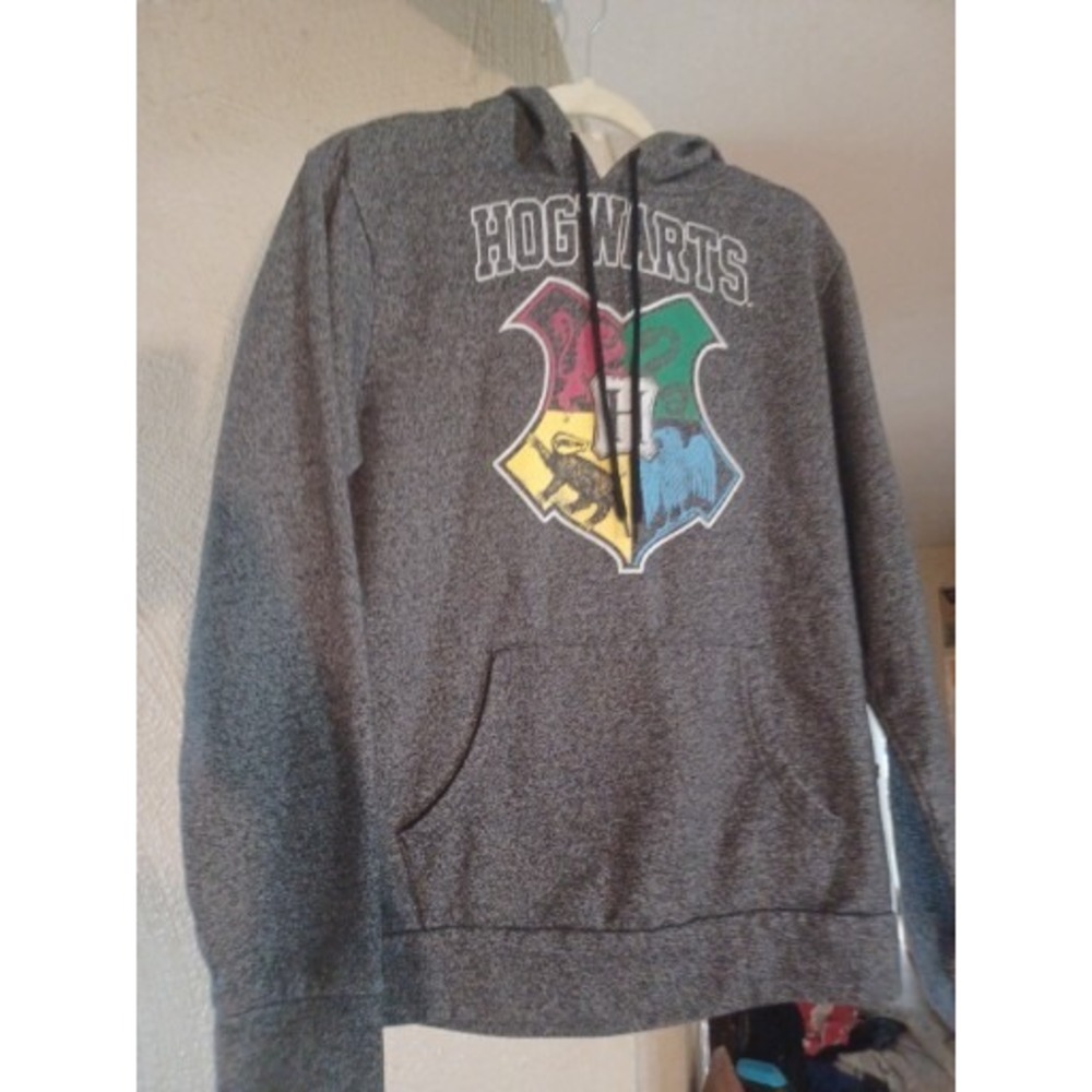 Harry Potter Hoodie Adult Medium Hogwarts Pullover Sweatshirt Drawstring